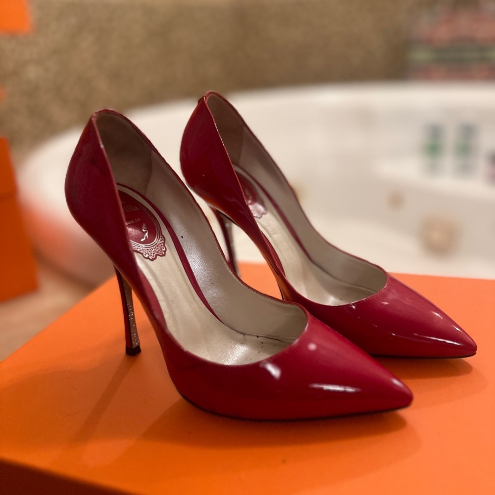 Rene Caovilla Red Pumps